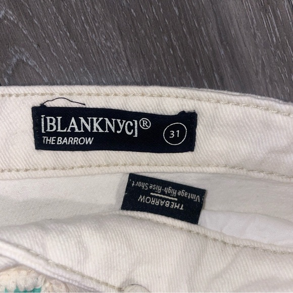 Blank NYC White Crochet Patchwork Jean Shorts - Picture 3 of 4